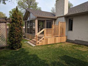 Clean and stylish gable and deck combination