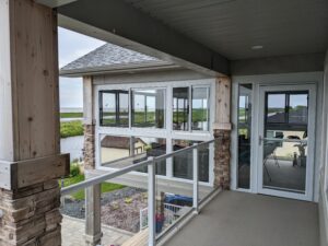 Balcony overlooking the water